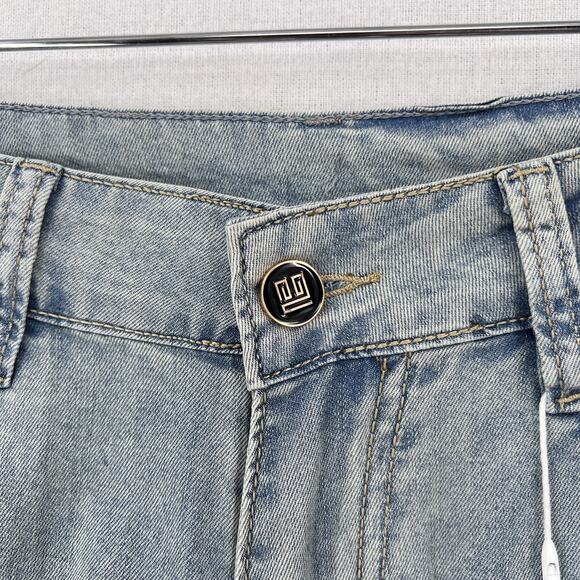 BAYRUE Summer Straight Pants Men 31 Retro Light Blue Wash Jeans Soft Relaxed NEW - Picture 10 of 14